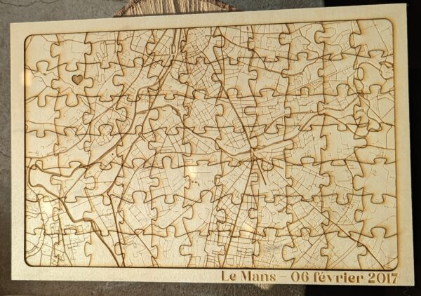 Puzzle 20x30cm en bois personnalisable