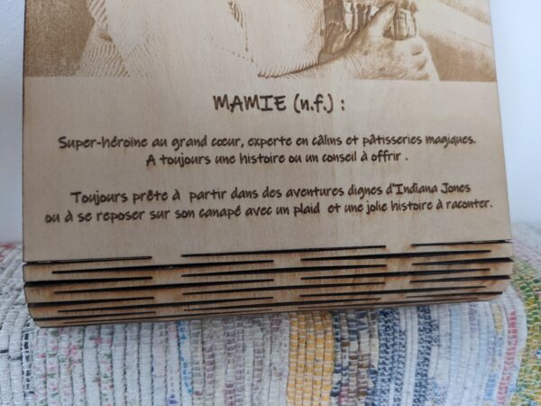 Cadre photo personnalisé gravé en bois – Image 8